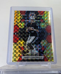 Jimmy Garappolo 2023 Mosaic REACTIVE Red And Yellow Prizm /88 Raiders #118 - Picture 1 of 2