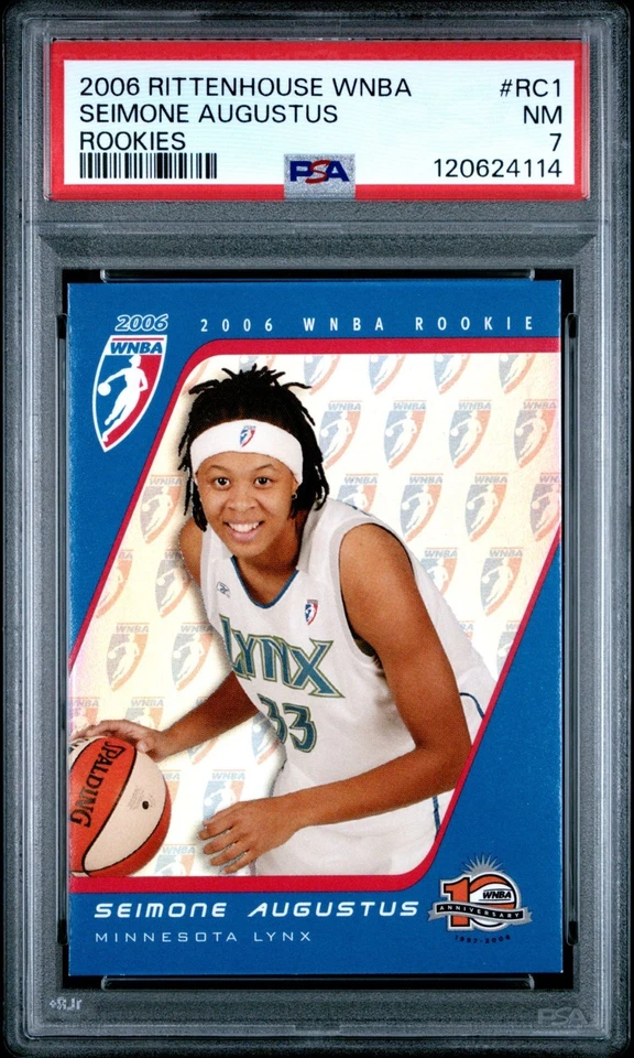 2006 Rittenhouse WNBA Seimone Augustus Rookie RC1 PSA 7 - Image 1 of 1