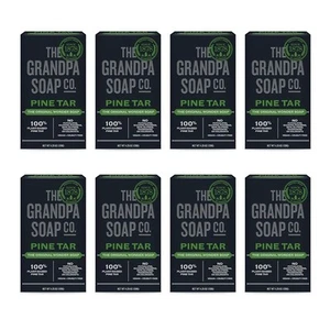 The Grandpa Soap Company Pine Tar Bar for Men- 4.25 Ounce (Pack of 8) - Picture 1 of 7