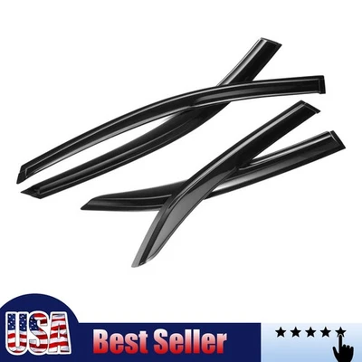 Rain Guards Fits For Toyota Camry 2007-2011 Tape-on 3D Wavy 4Pcs Mugen Style Foto 1 de 4