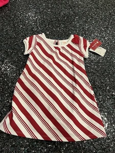 Gymboree Neu mit Etikett 18-24M Zuckerstange Streifen Kleid Ho Ho Urlaub Express Weihnachten - Bild 1 von 5
