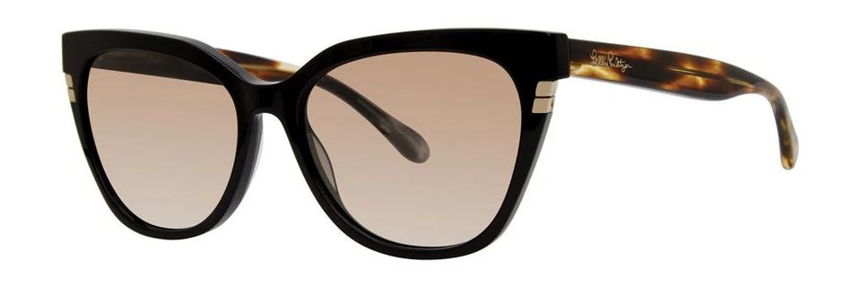 Gafas de sol Lilly Pulitzer Huntington negras auténticas nuevas 54 mm para mujer Foto 1 de 1