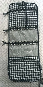 Vera Bradley Organizer da Appendere Cosmetici/Viaggio Nero Bianco 11" x 28" - Foto 1 di 23