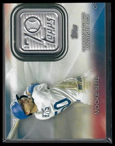 2021 Topps #T70P-MB Mookie Betts 70th Anniversary Logo Patch Dodgers - Picture 1 of 2