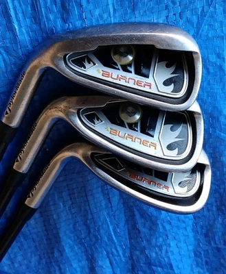 3 TaylorMade Burner SuperFast Flex Golf Clubs - 7 & 9 Irons, & Sand Wedge - LH - Image 1 of 4