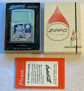 1969 Apollo Moon Landing Vintage Zippo Lighter Nib W/OG Box NASA Town & Country - Picture 1 of 8
