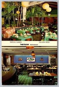 Postkarte Florida St. Petersburg Sand Dollar Restaurant Galeonenzimmer Vintage um 1960 - Bild 1 von 2