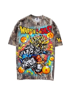 Warren Lotas X Dragon Ball Z Dbz Super Sayian Guy Goku Camouflage T-Shirt Large Neu - Bild 1 von 4