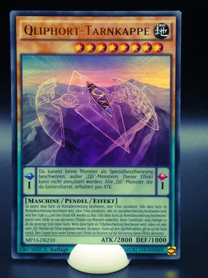 YUGIOH! Qliphort-Tarnkappe MP15 DE210/ Ultra Rare/ Near Mint/ Deutsch/ 1. Aufl. - Bild 1 von 2