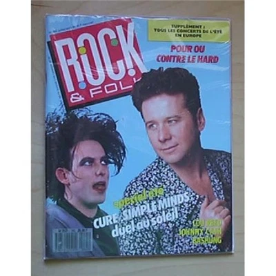 CURE/SIMPLE MINDS ROCK AND FOLK MAGAZINE JULY 1989 - ROBERT COLOUR COVER WITH JI - Image 1 of 2