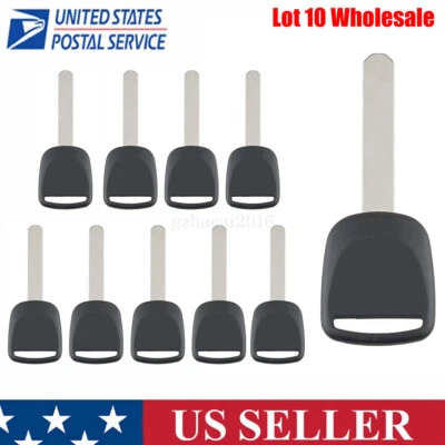 10x Ignition Key Blanks for Honda Transponder chipped key Uncut ID 46 HO03PT - Image 1 of 4