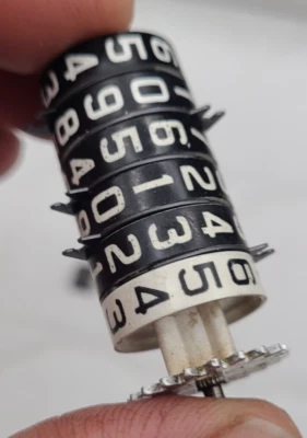 1960-1966 OE Ford Mustang Galaxie Falcon Odometer Wheel and Clip - Image 1 of 4