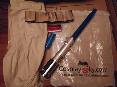 APENAS USADO Star Wars Luke Skywalker Tatooine Disfraz Sable de Luz Cinturón Zapatos Pantalón Foto 1 de 3