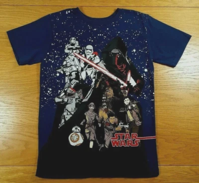 Camiseta Star Wars Azul 100% Algodón Marca Disney Store Talla L Juvenil Grande (10/12) Foto 1 de 2
