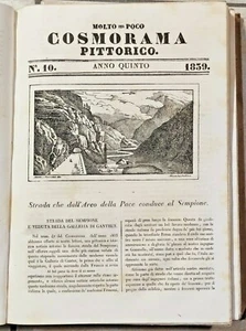 COSMORAMA PITTORICO 1839 STRADA DEL SEMPIONE REGNO LOMBARDO VENETO - Imagen 1 de 1