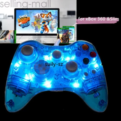 LED XBOX 360 Game Controller for Microsoft Xbox 360 Console & Slim/PC Windows - Image 1 of 4