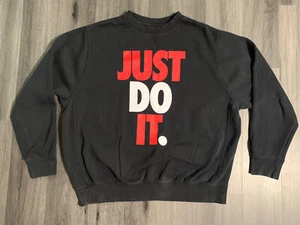 Nike Herren schwarz Just Do It Logo Freizeit Rundhalsausschnitt Sweatshirt Größe XXL 2XL - Bild 1 von 6