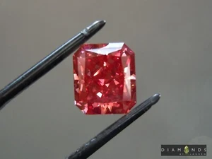 1.54ct Red VS2 Radiant Cut Diamond R10237 Diamonds by Lauren - Picture 1 of 9