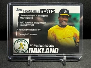Rickey Henderson 2019 Topps Franchise Feats #FF-20 - Picture 1 of 2