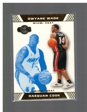 2007-08 TOPPS CO-SIGNERS DWYANE WADE DAEQUAN COOK #60 GOLD BLUE 09/89 HEAT