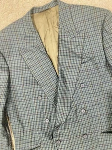 Canali Notched Lapel Sport Coat Mens 44/46L Green 2 Button Blazer 100% Pure Wool - Foto 1 di 16
