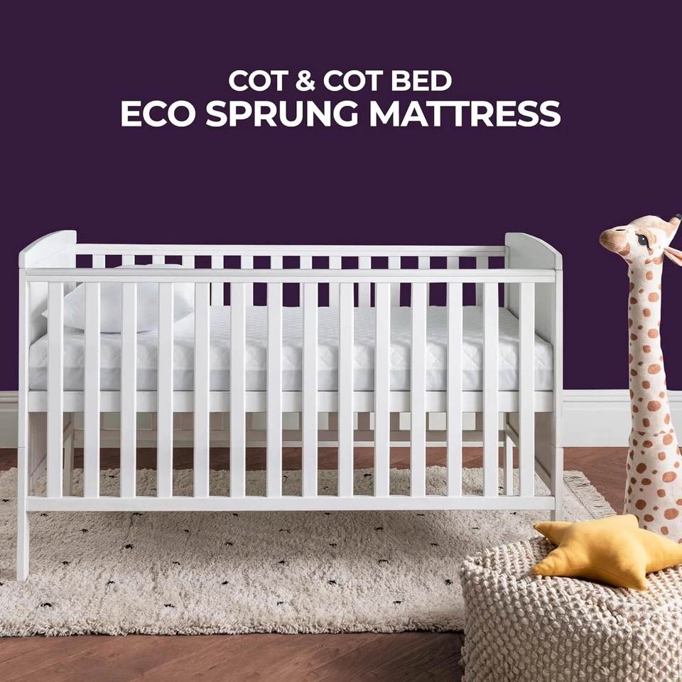 NightComfort Eco Pocket Spring Toddler Cot Bed Mattress - Single/Double Layered - Image 1 of 4