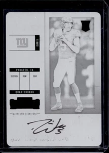 2017 Panini Contenders Davis Webb #305 Printing Plate Autograph RC 1/1 Giants - Picture 1 of 2