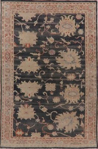 Antique Look Floral Authentic Oushak Turkish Area Rug Vegetable Dye Handmade 6x9 - Picture 1 of 12