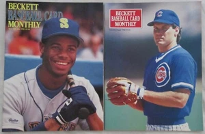2 Issue Lot Jul & Aug 1990 Beckett Baseball Monthly, K. Griffey Jr & R. Sandberg - Picture 1 of 6