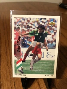 1993 UPPER DECK FIFA WORLD CUP 94 SOCCER #37 DAVID PATINO MEXICO - - Picture 1 of 2