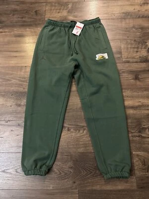 Air Jordan Fleece Joggers Green Mens Large DNA Sport New DV7760 333 NWT - Image 1 of 4
