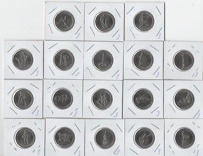 World Coins Russia 5 Rubles 18 Coin Set 70th Anne. WWII Great Victory 2014  BU - Image 1 of 2