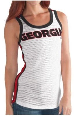 Georgia Bulldogs Tank Women's Touchback Mesh Top - Image 1 of 2