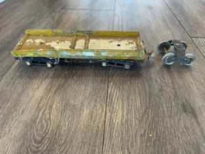 VINTAGE Ives Train Prewar Railroad Circus Flat Car Yellow 196C Original RARE #1 - Picture 1 of 21