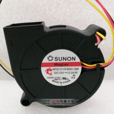 Original SUNON MF50151VX-B00C-G99 blower 12V 5015 speed test cooling fan 3-Wire - Image 1 of 3