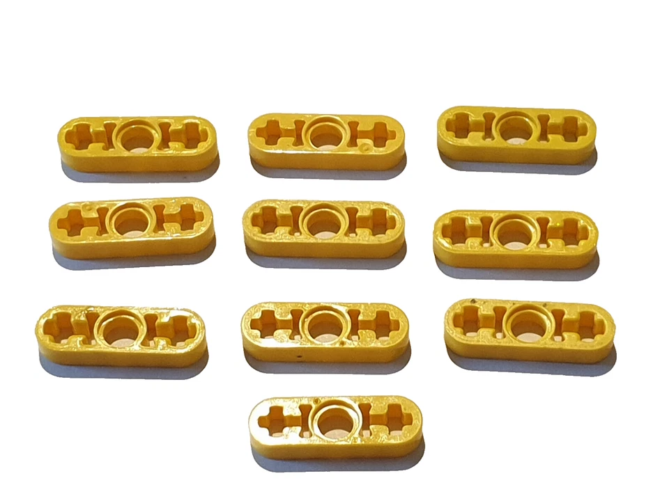 10x Lego Technic Liftarm 1 x 3 flach # 6632 Gelb - Bild 1 von 1