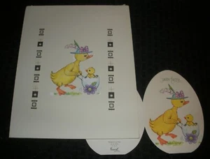 HAPPY EASTER Momma Duck & Duckling in Egg 8x10" Greeting Card Art #2305 Bonus - Picture 1 of 1