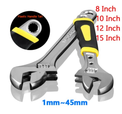 Adjustable Wrenches Carbon Steel Wrench Repair Tool Metric System Sizes 1mm~45mm - Image 1 of 4