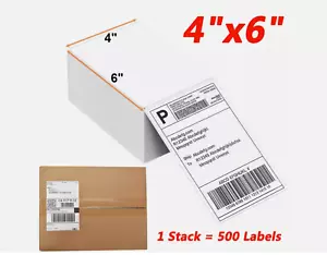 CDU Technology 4" x 6" FanFold Direct Thermal Shipping Labels with 500 Labels - Picture 1 of 10