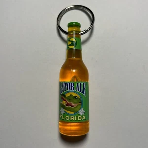 Rare Florida Gator Ale Bottle Keychain with Alligator Graphic - Picture 1 of 4