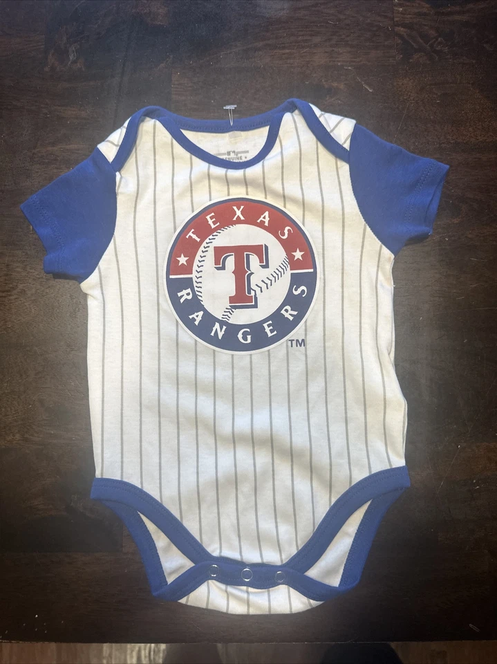 MLB Texas Rangers - Body a rayas 3/6M Foto 1 de 1