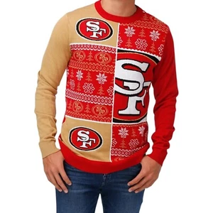 FOCO NFL San Francisco 49ers Busy Block Ugly Christmas Sweater Men's Size XL - Picture 1 of 3