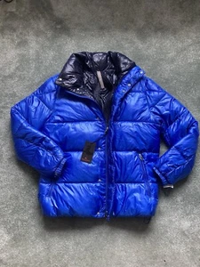 Nazareno Gabrielli Mens XL Size Blue China Full Zip Puffer Coat NWT - Picture 1 of 14