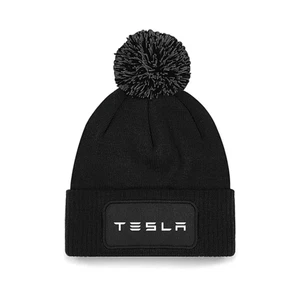 Tesla Car Motor Sport Unisex Beanie Patch Printed Bobble Hat Winter Warm - Picture 1 of 1