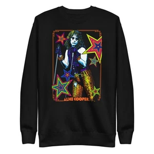 MerchMoment Alice Cooper - Stars Sweatshirt Sweatshirt Black New - Picture 1 of 1