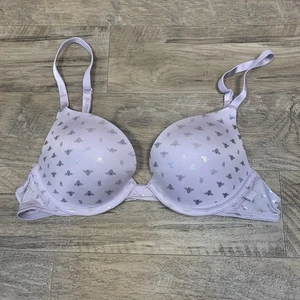 NEU Victorias Secret Tee Smooth PushUp Lila Silber Biene Bügel BH 34A - Bild 1 von 4