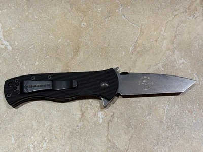 MINT!! NEW!! Emerson Flipper CQC-7 TF  With Custom Lasered Skull - Image 1 of 4