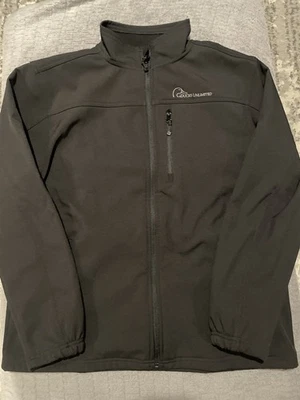 Ducks Unlimited Water Resistant Jacket Black Size Large Fleece Inside - Image 1 of 4