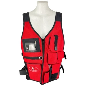 King Fisher Vest Extra Large Men's Red Cotton Work Vest Electrician Work Wear - Picture 1 of 11