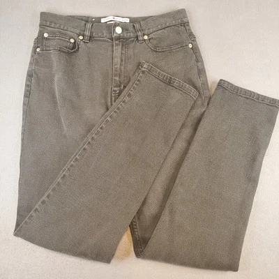 Pantalones de mezclilla vintage Tommy Hilfiger negros lavados tiro alto talla 10 - años 90 pierna cónica Y2K Foto 1 de 4